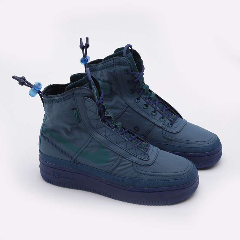 женские синие кроссовки Nike WMNS Air Force 1 Shell BQ6096-300 - цена, описание, фото 2